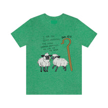 Load image into Gallery viewer, "The Good Shepherd" John 10:11 Adult Unisex Jersey Short Sleeve Tee