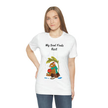 Load image into Gallery viewer, Psalm 62: 1-2 "My Soul Finds Rest" Adult Unisex Jersey Short Sleeve Tee