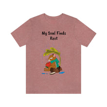 Load image into Gallery viewer, Psalm 62: 1-2 "My Soul Finds Rest" Adult Unisex Jersey Short Sleeve Tee