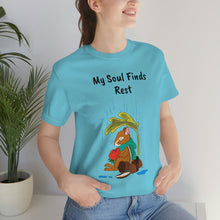 Load image into Gallery viewer, Psalm 62: 1-2 "My Soul Finds Rest" Adult Unisex Jersey Short Sleeve Tee