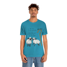Load image into Gallery viewer, "The Good Shepherd" John 10:11 Adult Unisex Jersey Short Sleeve Tee