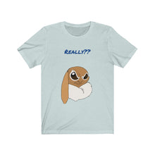Load image into Gallery viewer, LiLi Rabbit "Really?" Adult Unisex Jersey Short Sleeve Tee