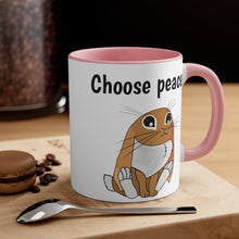 Load image into Gallery viewer, LiLi “Choose Peace” Accent Coffee Mug, 11oz
