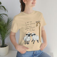 Load image into Gallery viewer, "The Good Shepherd" John 10:11 Adult Unisex Jersey Short Sleeve Tee