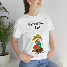 Load image into Gallery viewer, Psalm 62: 1-2 "My Soul Finds Rest" Adult Unisex Jersey Short Sleeve Tee