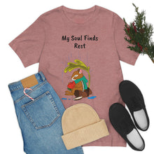 Load image into Gallery viewer, Psalm 62: 1-2 "My Soul Finds Rest" Adult Unisex Jersey Short Sleeve Tee