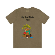 Load image into Gallery viewer, Psalm 62: 1-2 "My Soul Finds Rest" Adult Unisex Jersey Short Sleeve Tee