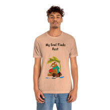 Load image into Gallery viewer, Psalm 62: 1-2 "My Soul Finds Rest" Adult Unisex Jersey Short Sleeve Tee