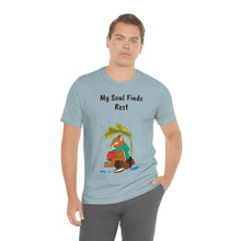 Load image into Gallery viewer, Psalm 62: 1-2 "My Soul Finds Rest" Adult Unisex Jersey Short Sleeve Tee