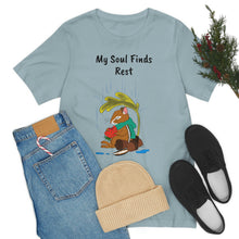 Load image into Gallery viewer, Psalm 62: 1-2 "My Soul Finds Rest" Adult Unisex Jersey Short Sleeve Tee