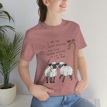 Load image into Gallery viewer, "The Good Shepherd" John 10:11 Adult Unisex Jersey Short Sleeve Tee