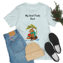 Load image into Gallery viewer, Psalm 62: 1-2 "My Soul Finds Rest" Adult Unisex Jersey Short Sleeve Tee