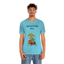 Load image into Gallery viewer, Psalm 62: 1-2 "My Soul Finds Rest" Adult Unisex Jersey Short Sleeve Tee