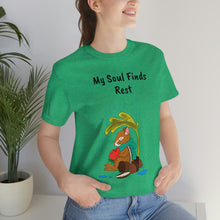 Load image into Gallery viewer, Psalm 62: 1-2 "My Soul Finds Rest" Adult Unisex Jersey Short Sleeve Tee