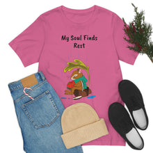 Load image into Gallery viewer, Psalm 62: 1-2 "My Soul Finds Rest" Adult Unisex Jersey Short Sleeve Tee