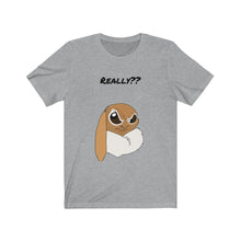 Load image into Gallery viewer, LiLi Rabbit "Really?" Adult Unisex Jersey Short Sleeve Tee