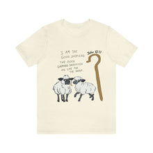 Load image into Gallery viewer, "The Good Shepherd" John 10:11 Adult Unisex Jersey Short Sleeve Tee