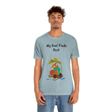 Load image into Gallery viewer, Psalm 62: 1-2 "My Soul Finds Rest" Adult Unisex Jersey Short Sleeve Tee