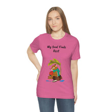 Load image into Gallery viewer, Psalm 62: 1-2 "My Soul Finds Rest" Adult Unisex Jersey Short Sleeve Tee