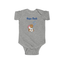 Load image into Gallery viewer, LiLi Rabbit "Naps Rock" Infant Fine Jersey Bodysuit