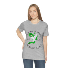 Load image into Gallery viewer, Matthew 10:16 "Wise As Serpents, Innocent As Doves" Adult Unisex Jersey Short Sleeve Tee