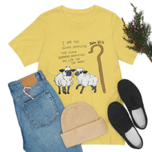 Load image into Gallery viewer, "The Good Shepherd" John 10:11 Adult Unisex Jersey Short Sleeve Tee