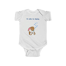 Load image into Gallery viewer, LiLi Rabbit "I'd rather be sleeping." Infant Fine Jersey Bodysuit