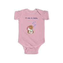 Load image into Gallery viewer, LiLi Rabbit "I'd rather be sleeping." Infant Fine Jersey Bodysuit