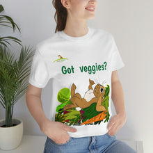 Load image into Gallery viewer, LiLi Rabbit "Got veggies?" Adult Unisex Jersey Short Sleeve Tee
