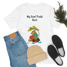 Load image into Gallery viewer, Psalm 62: 1-2 "My Soul Finds Rest" Adult Unisex Jersey Short Sleeve Tee