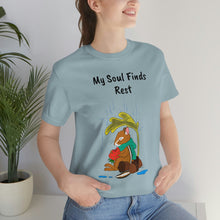 Load image into Gallery viewer, Psalm 62: 1-2 "My Soul Finds Rest" Adult Unisex Jersey Short Sleeve Tee