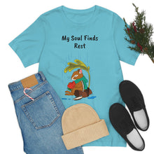 Load image into Gallery viewer, Psalm 62: 1-2 "My Soul Finds Rest" Adult Unisex Jersey Short Sleeve Tee