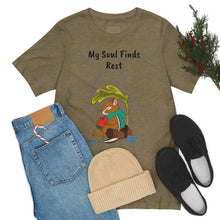 Load image into Gallery viewer, Psalm 62: 1-2 "My Soul Finds Rest" Adult Unisex Jersey Short Sleeve Tee