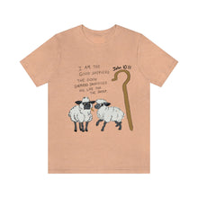 Load image into Gallery viewer, "The Good Shepherd" John 10:11 Adult Unisex Jersey Short Sleeve Tee