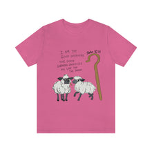 Load image into Gallery viewer, "The Good Shepherd" John 10:11 Adult Unisex Jersey Short Sleeve Tee
