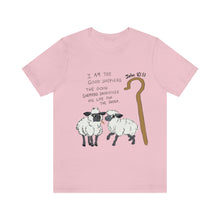 Load image into Gallery viewer, "The Good Shepherd" John 10:11 Adult Unisex Jersey Short Sleeve Tee