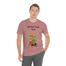 Load image into Gallery viewer, Psalm 62: 1-2 "My Soul Finds Rest" Adult Unisex Jersey Short Sleeve Tee