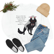 Load image into Gallery viewer, "Beware the Wolf In Sheep's Clothing" Unisex Heavy Blend™ Crewneck Sweatshirt