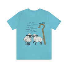 Load image into Gallery viewer, "The Good Shepherd" John 10:11 Adult Unisex Jersey Short Sleeve Tee
