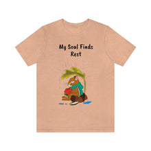 Load image into Gallery viewer, Psalm 62: 1-2 "My Soul Finds Rest" Adult Unisex Jersey Short Sleeve Tee
