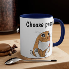 Load image into Gallery viewer, LiLi “Choose Peace” Accent Coffee Mug, 11oz
