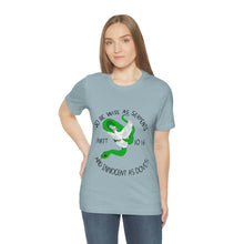 Load image into Gallery viewer, Matthew 10:16 "Wise As Serpents, Innocent As Doves" Adult Unisex Jersey Short Sleeve Tee