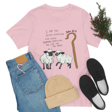 Load image into Gallery viewer, "The Good Shepherd" John 10:11 Adult Unisex Jersey Short Sleeve Tee