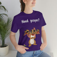 Load image into Gallery viewer, LiLi Rabbit "Need prayer?" Adult Unisex Jersey Short Sleeve Tee