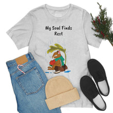 Load image into Gallery viewer, Psalm 62: 1-2 "My Soul Finds Rest" Adult Unisex Jersey Short Sleeve Tee