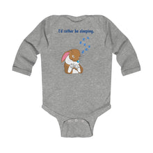 Load image into Gallery viewer, LiLi Rabbit "I'd rather be sleeping." Infant Long Sleeve Bodysuit