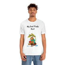Load image into Gallery viewer, Psalm 62: 1-2 "My Soul Finds Rest" Adult Unisex Jersey Short Sleeve Tee