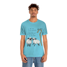 Load image into Gallery viewer, "The Good Shepherd" John 10:11 Adult Unisex Jersey Short Sleeve Tee