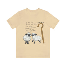 Load image into Gallery viewer, "The Good Shepherd" John 10:11 Adult Unisex Jersey Short Sleeve Tee