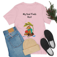 Load image into Gallery viewer, Psalm 62: 1-2 "My Soul Finds Rest" Adult Unisex Jersey Short Sleeve Tee
